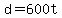 +d+=+600t+