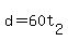+d+=+60t%5B2%5D+