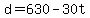 +d+=+630+-+30t+