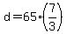 +d+=+65%2A%287%2F3%29+