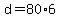 +d+=+80%2A6+
