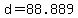 +d+=+88.889+
