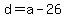 +d+=+a+-+26+