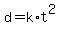 +d+=+k%2At%5E2+