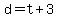 +d+=+t+%2B+3+