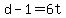 +d+-+1+=+6t++