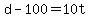 +d+-+100+=+10t+