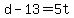 +d+-+13+=+5t+
