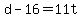 +d+-+16+=+11t+