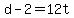 +d+-+2+=+12t+