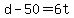 +d+-+50+=+6t+