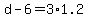 +d+-+6+=+3%2A1.2+