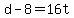 +d+-+8+=+16t+