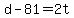 +d+-+81+=+2t+