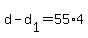 +d+-+d%5B1%5D+=+55%2A4+