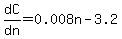 +dC%2Fdn+=+0.008n+-+3.2+