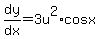 +dy%2Fdx=+3u%5E2+%2A+cosx