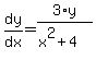 +dy%2Fdx+=+3%2Ay%2F%28x%5E2%2B4%29+