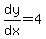 +dy%2Fdx+=+4+