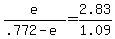 +e%2F%28.772-e%29+=+2.83%2F1.09