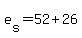 +e%5Bs%5D+=+52+%2B+26+