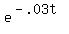 +e%5E%28+-.03t+%29+