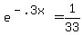 +e%5E%28+-.3x+%29+=+1%2F33+
