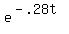 +e%5E%28-.28t+%29+