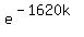+e%5E%28-1620k+%29