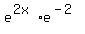 +e%5E%282x%29%2Ae%5E%28-2%29+