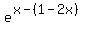 +e%5E%28x-%281-2x%29%29