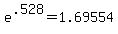 +e%5E.528+=+1.69554+