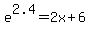 +e%5E2.4+=+2x+%2B+6+