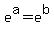 +e%5Ea+=+e%5Eb+