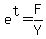 +e%5Et+=+F%2FY+