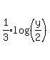 +expr%281%2F3%29log%28%28y%2F2%29%29