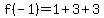 +f%28-1%29=1%2B3%2B3
