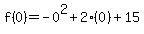 +f%280%29=-0%5E2%2B2%280%29%2B15+