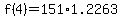+f%284%29+=+151%2A1.2263+