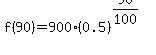 +f%2890%29=900%280.5%29%5E%2890%2F100%29+