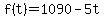 +f%28t%29+=+1090+-+5t+