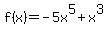 +f%28x%29=-5x%5E5%2Bx%5E3+