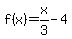 +f%28x%29=x%2F3-4