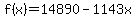 +f%28x%29+=+14890+-+1143x++