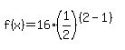 +f%28x%29+=+16%2A%281%2F2%29%5E%28%282-1%29%29+