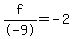 +f%2F-9+=++-2+