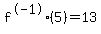 +f%5E-1%285%29=13