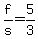 +f+%2F+s+=+5%2F3+