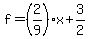 +f+=+%282%2F9%29%2Ax+%2B+3%2F2+