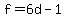 +f+=+6d+-+1+
